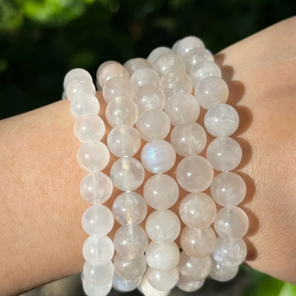 8mm flashy peach moonstone‎ bracelet